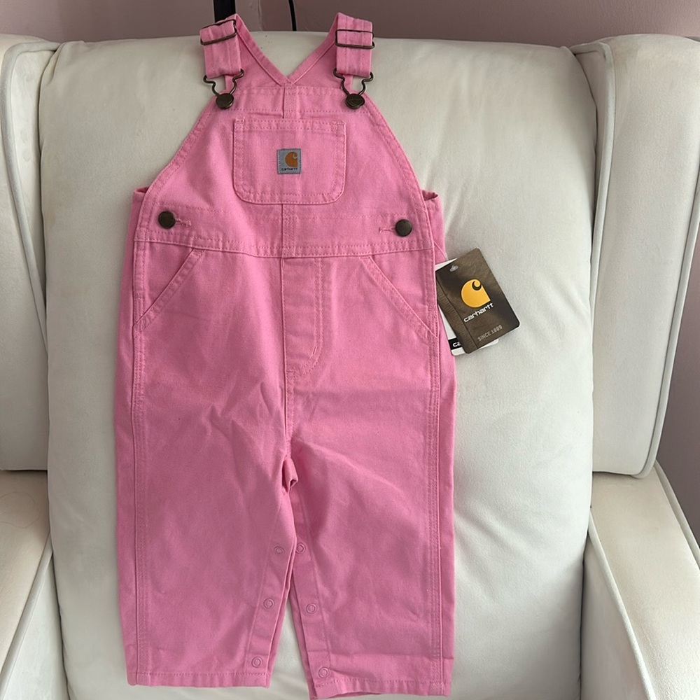 Brand new pink Carhartt overalls
